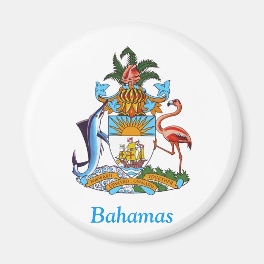 Wappen der Bahamas Magnet (Vorne)