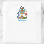 Wappen der Bahamas Ovaler Aufkleber (Tasche)