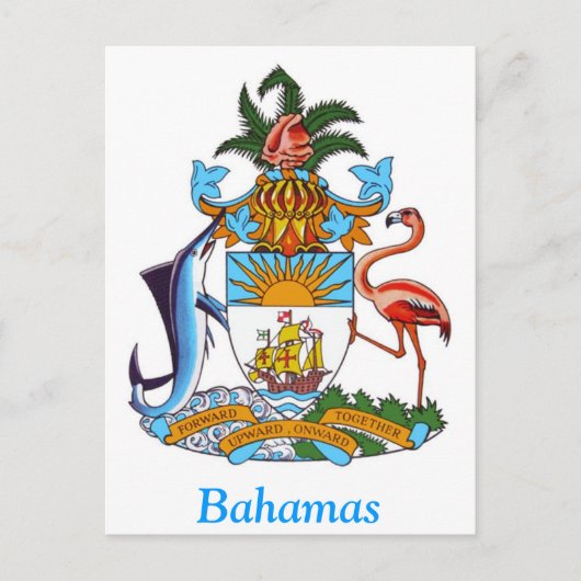 Wappen der Bahamas Postkarte (Vorderseite)