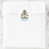 Wappen der Bahamas Quadratischer Aufkleber (Tasche)