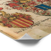 Wappen der Bayerischen Ritterschaft 1482 t2 Poster (Ecke)