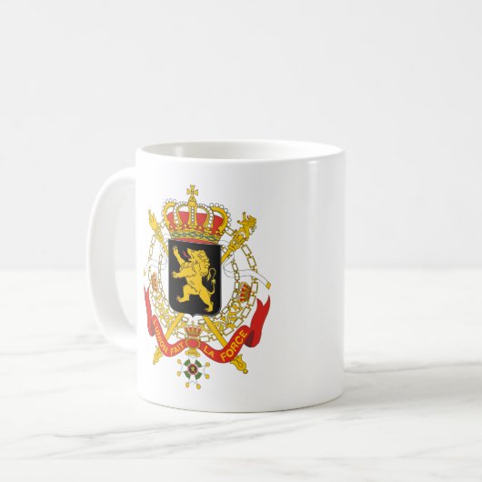 Wappen der belgischen Regierung Kaffeetasse (Vorderseite Links)