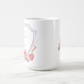 Wappen der besten Lehrerin Gingham School Kaffeetasse (Mittel)