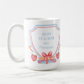 Wappen der besten Lehrerin Gingham School Kaffeetasse (Links)