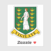 Wappen der Britischen Jungfrau Aufkleber (Blatt)