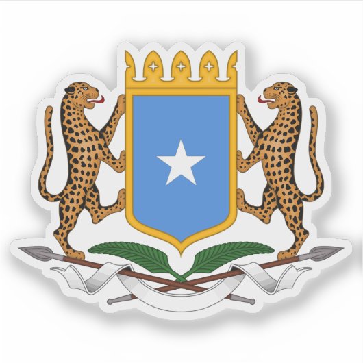 Wappen der Bundesstaatlichen Republik Somalia Aufkleber (Vorderseite)