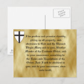 Wappen der Deutschen Ordnung Postkarte (Vorne/Hinten)