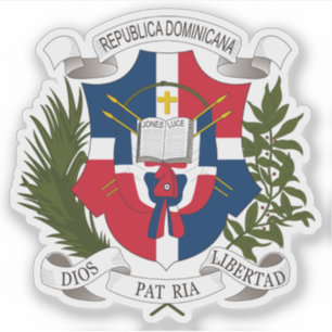 Wappen der Dominikanischen Republik (1860) Aufkleber