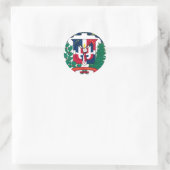 Wappen der Dominikanischen Republik DO Runder Aufkleber (Tasche)