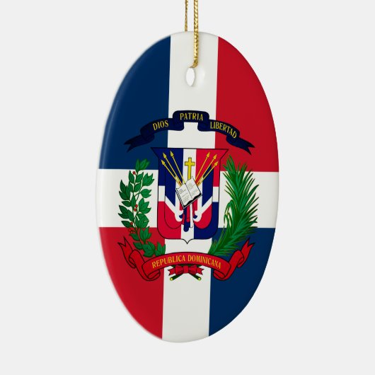 Wappen der Dominikanischen Republik Keramik Ornament (Rechts)