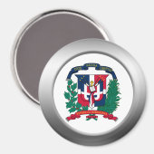 Wappen der Dominikanischen Republik Magnet (Vorderseite/Rückseite)