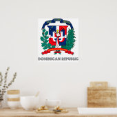 Wappen der Dominikanischen Republik Poster (Küche)