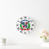 Wappen der Dominikanischen Republik Runde Wanduhr (Zuhause)