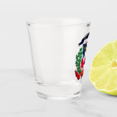 Wappen der Dominikanischen Republik Schnapsglas (Links)