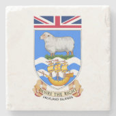 Wappen der Falklandinseln Steinuntersetzer (Vorderseite)