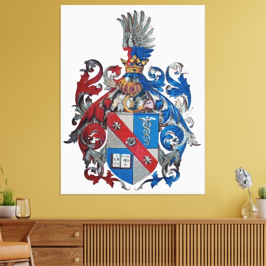Wappen der Familie Ludwig von Mises Leinwanddruck (Insitu (Wohnzimmer))