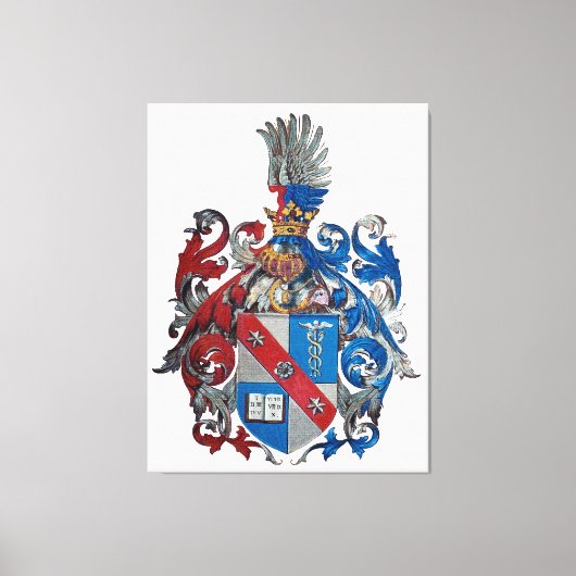 Wappen der Familie Ludwig von Mises Leinwanddruck (Vorderseite)