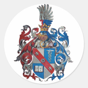 Wappen der Familie Ludwig von Mises Runder Aufkleber