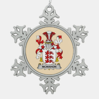 Wappen der Familie McMahon Schneeflocken Zinn-Ornament