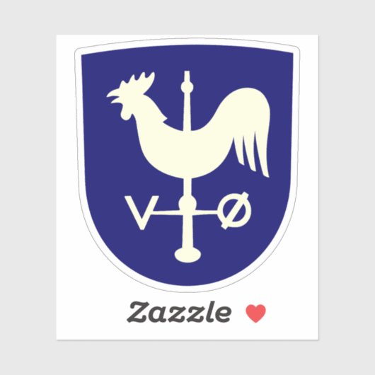 Wappen der Gemeinde Albertslund Aufkleber (Blatt)