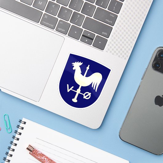 Wappen der Gemeinde Albertslund Aufkleber (Laptop mit iPhone)