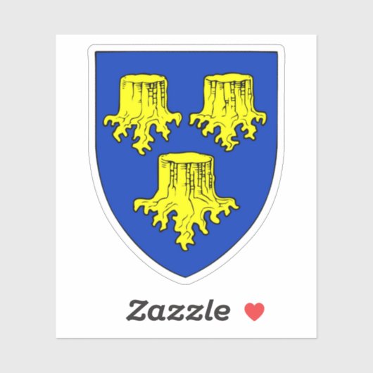 Wappen der Gemeinde Allerød Aufkleber (Blatt)