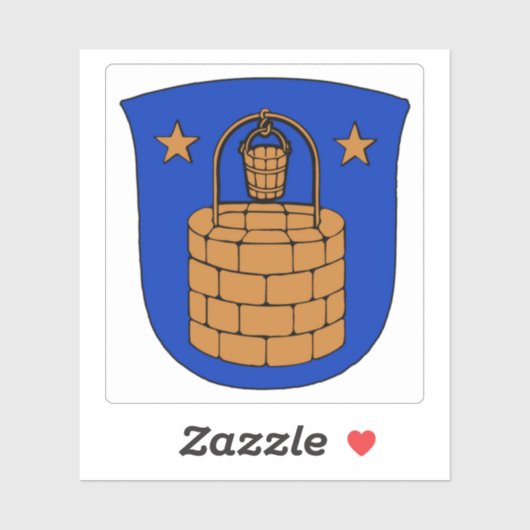Wappen der Gemeinde Brøndby Aufkleber (Blatt)