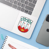 Wappen der Gemeinde Frederiksberg Aufkleber (Laptop mit iPhone)