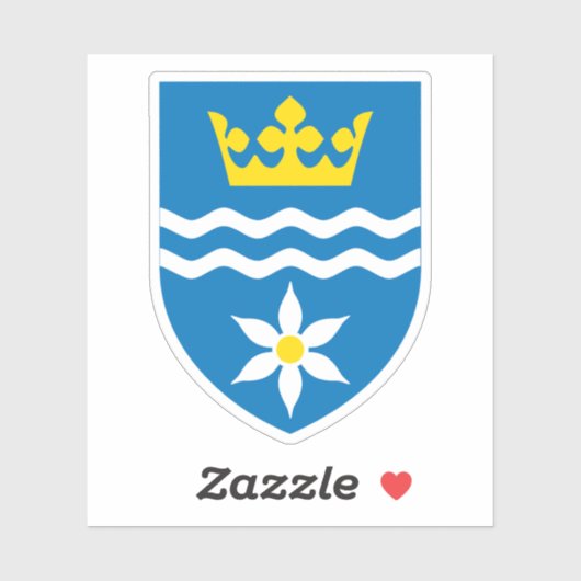 Wappen der Gemeinde Halsnæs Aufkleber (Blatt)