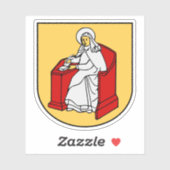 Wappen der Gemeinde Vadstena, Schweden Aufkleber (Blatt)