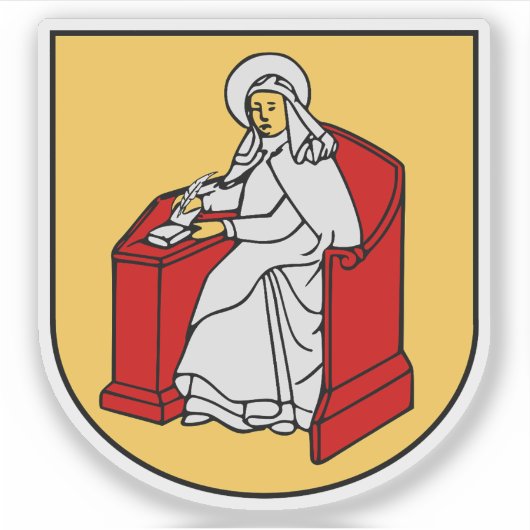 Wappen der Gemeinde Vadstena, Schweden Aufkleber (Vorderseite)