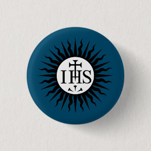 Wappen der Gesellschaft Jesu Monogramm Button