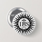 Wappen der Gesellschaft Jesu Monogramm Button (Vorne & Hinten)