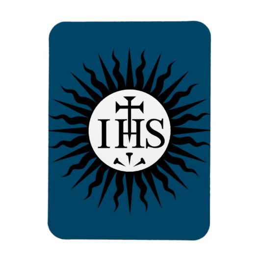 Wappen der Gesellschaft Jesu Monogramm Magnet (Vertikal)