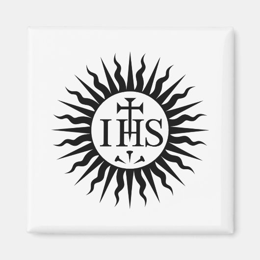 Wappen der Gesellschaft Jesu Monogramm Magnet (Vorne)