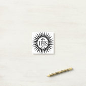 Wappen der Gesellschaft Jesu Monogramm Post-it Klebezettel (Auf Schreibtisch)