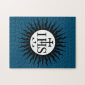 Wappen der Gesellschaft Jesu Monogramm Puzzle (Horizontal)