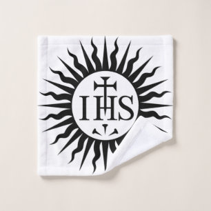 Wappen der Gesellschaft Jesu Monogramm Waschlappen