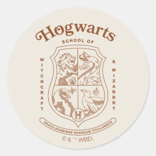 Wappen der HOGWARTS™ Schule für Hexerei und Zauber Runder Aufkleber