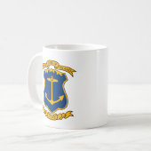 Wappen der Insel Rhode Kaffeetasse (Vorderseite Links)