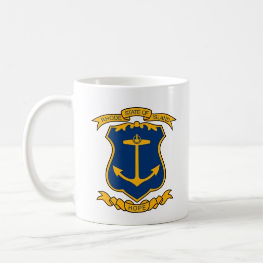 Wappen der Insel Rhode Kaffeetasse (Links)