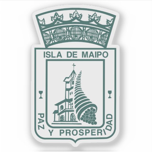 Wappen der Isla de Maipo, Chile Aufkleber (Vorderseite)