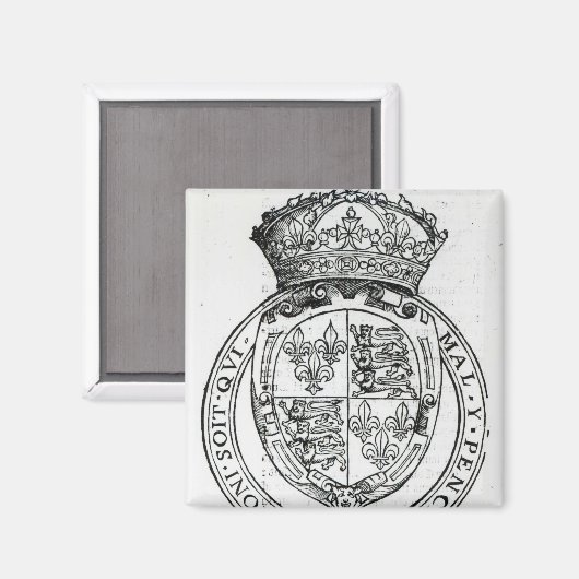 Wappen der Königin Elisabeth I Magnet (Vorderseite/Rückseite)