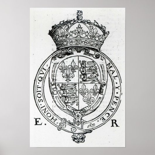 Wappen der Königin Elisabeth I Poster (Vorne)
