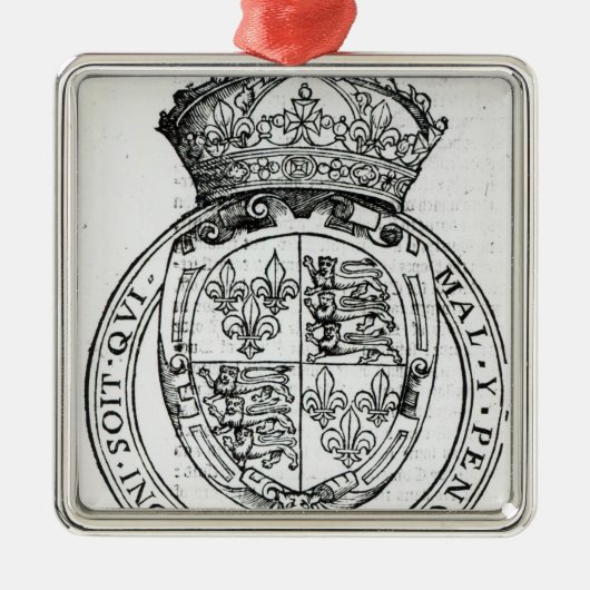 Wappen der Königin Elizabeth I Silbernes Ornament (Vorne)