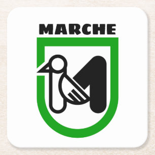Wappen der Marken (Italien) Rechteckiger Pappuntersetzer