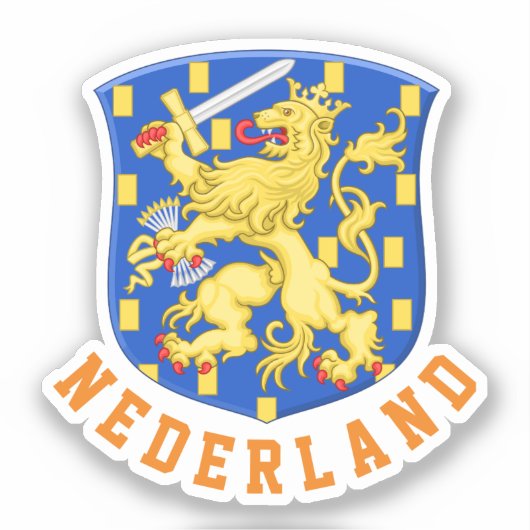 Wappen der Niederlande Aufkleber (Vorderseite)