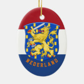Wappen der Niederlande Keramik Ornament (Hinten)