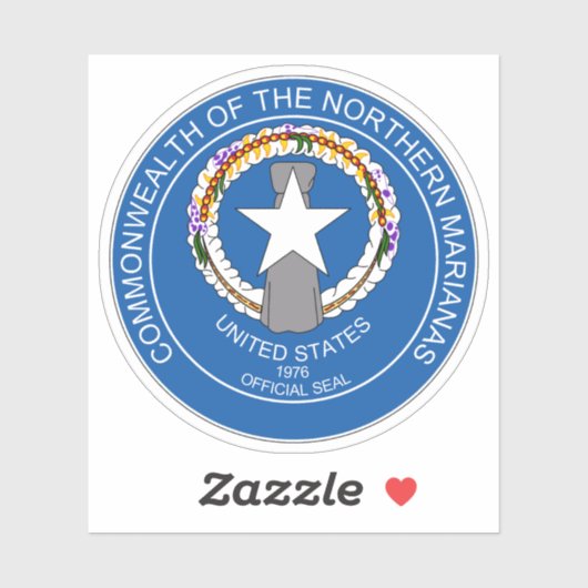 Wappen der Nördlichen Mariana-Inseln Aufkleber (Blatt)