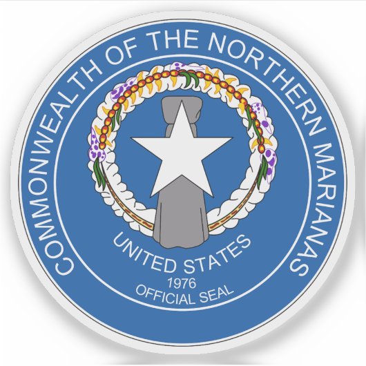 Wappen der Nördlichen Mariana-Inseln Aufkleber (Vorderseite)